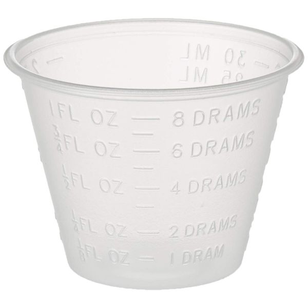 400 Plastic 1 oz. Graduated Medicine Cups Latex Free Non-Sterile 4 Packs of 100