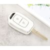 Stylec Remote Key Case Cover compatible with Renault Dacia Logan Duster 2 Button (Black Silver)