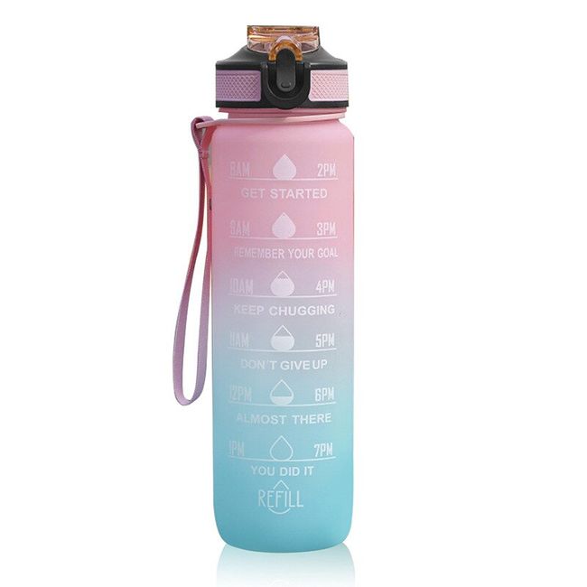 2 Liters Water Bottle Motivational Drinking Bottle Sports Water Bottle With  Time Marker Portable Reusable Plastic Cups