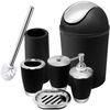 6 Piece Bathroom Accessories Set  Plastic Bath Ensemble Bath Set Lotion Bottles