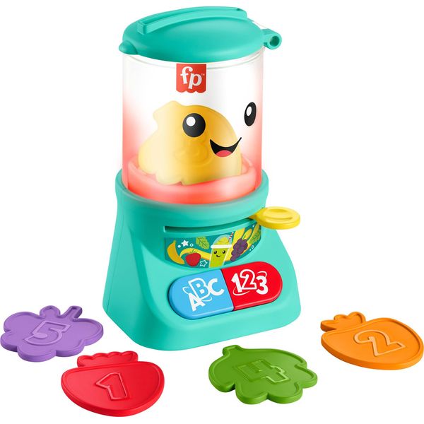 Fisher-Price Laugh & Learn Baby & Toddler Toy Counting & Colors Smoothie Maker Pretend Blender with Music & Lights for Ages 9+ Months