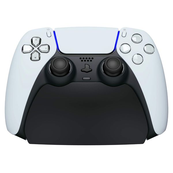 PlayVital PS5 Compatible Controller Stand, Rubber Pad Included, Stand for PlayStation 5 Controller (Black)