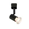 GU10 Adjustable Track Cylindrical Spotlight in Black