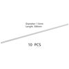 10 PCS 30CM Stainless Steel Solid Round Rods (diameter: 1.5mm)