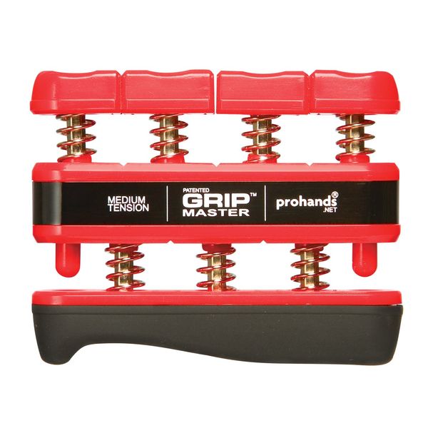 prohands Gripmaster Medium Tension Hand and Finger Exerciser - Red, 7 Pounds