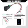 Hihaha Power Button Switch Motor Boat Switch with Cable for Toyota Interior LED Light Switch Panel Waterproof Blue 1 Set