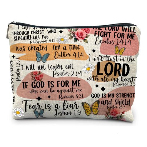 JEFBFBWE Funny Makeup Bag,Cute Capybara Cosmetic Bag with Zipper Pouch,Perfect for Travel, Toiletries,Daily Use,Ideal Birthday,Christmas Gift for Girls,Moms & Capybara Lovers (Christian, White)