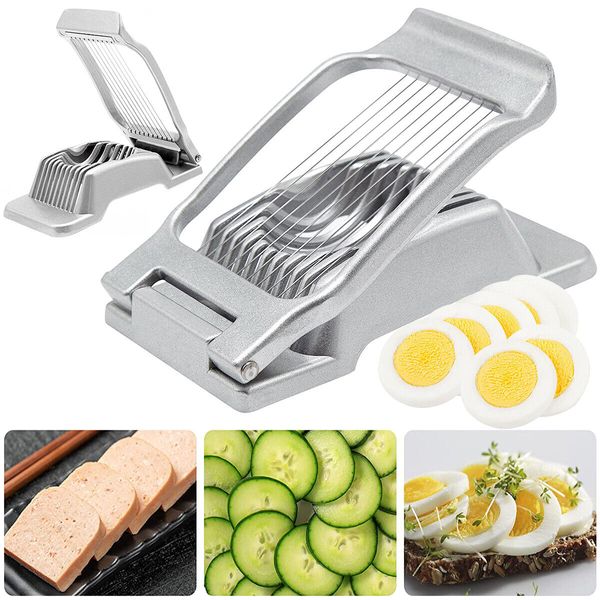 Egg Slicer Heavy Duty Aluminium Alloy Egg Slicer Cutter for Hard Boiled Eggs CB☄