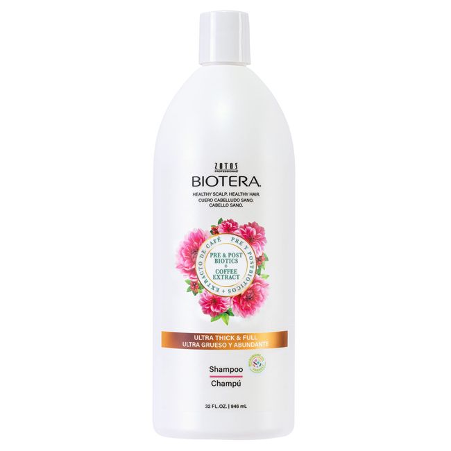 Biotera Ultra Thick & Full Volumizing Shampoo | Increases Volume to Fine, Limp Hair | Microbiome Friendly | Vegan & Cruelty Free | Paraben Free | Color-Safe | 32 Fl Oz