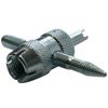 4-Way Tire Valve Core Remover Tool & Stem Installation With 4 Valve Cores Kit