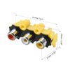 uxcell PCB Panel Mount Triple RCA Socket Female Jack Video AV Connector Red White Yellow 8Pcs