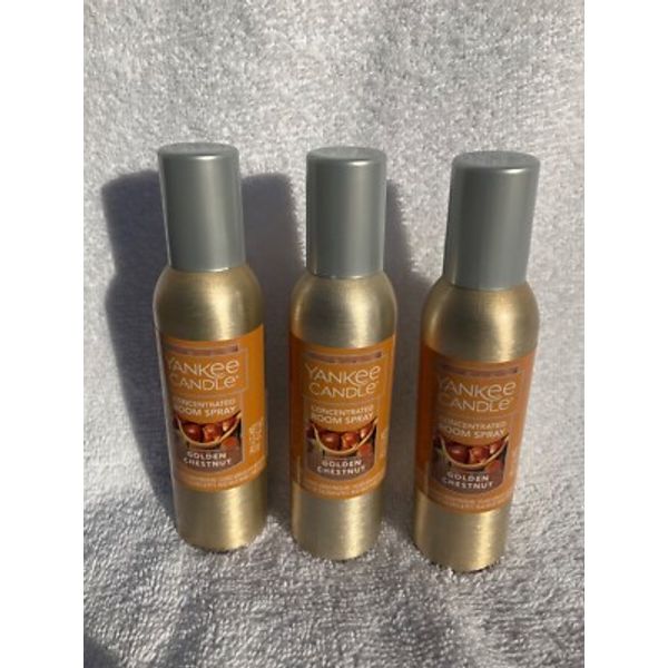 Lot of 3 Yankee Candle Concentrated Golden Chestnut Room Spray