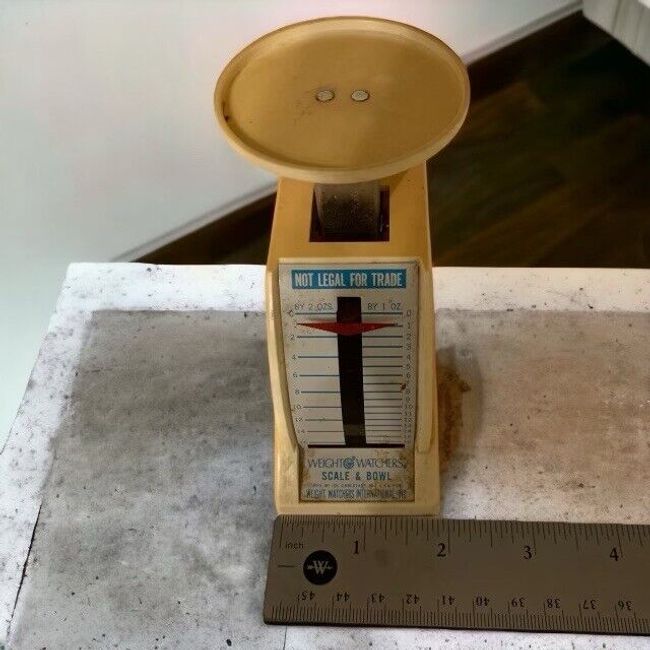 Vintage Weight Watchers Scale and Bowl, Made in USA, Weight