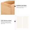 Garneck Wall-Mounted Remote Control Holder, Bamboo, Natural