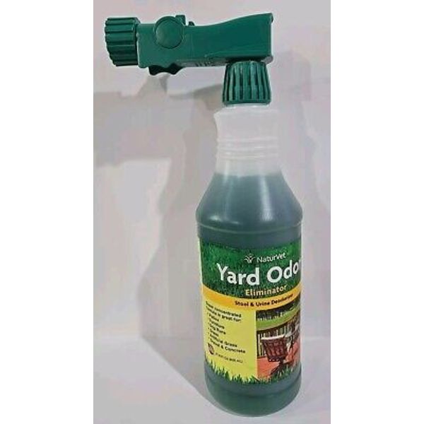 NaturVet Yard Pet Odor Eliminator Concentrated Hose End Spray 31.6oz Urine Stool