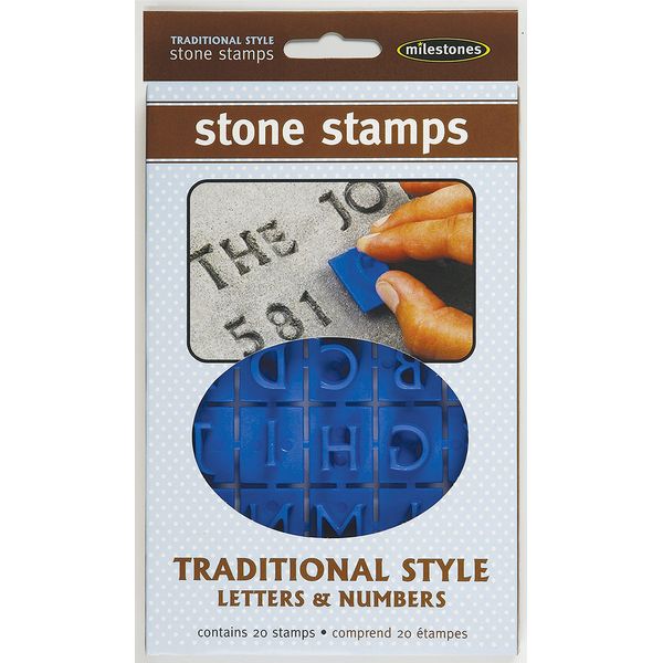 Midwest Products Plastic Stone Stamps-Traditional Style Letters and Numbers