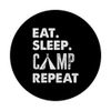 Eat Sleep Camp Repeat Funny Camping Tent Camper PopSockets Standard PopGrip