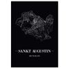 JUNIWORDS Saint Augustin Black City Poster, black