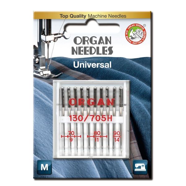 ORGAN NEEDLES # 70-#90 Combo Universal x 10 Needles