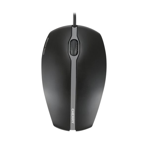 CHERRY GENTIX SILENT, Wired Mouse, Quiet Clickless Design Mouse, Perfect Ergonomy, Precise Sensor, Black