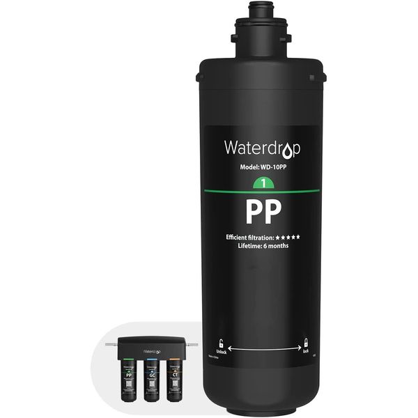 Waterdrop WD-10PP Under Sink Water Filter, Replacement for Waterdrop TSA & TSB