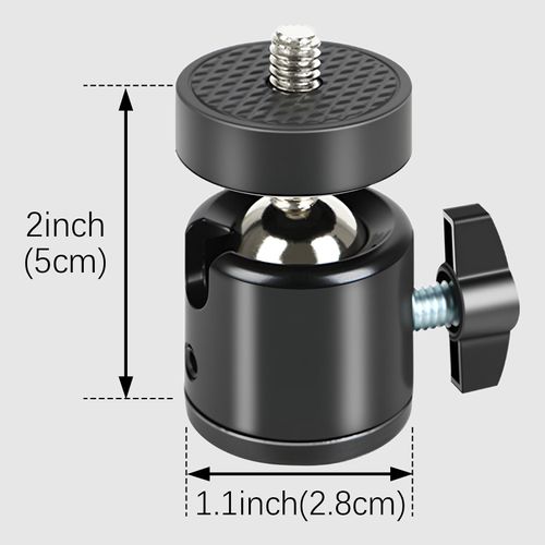 5 Pack Mini Ball Head 360° Rotatable Ball Heads Camera Mount Adapter, Compatible with Tripods, Monopods, Trail Cameras