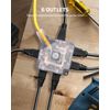 DEWENWIL 15FT Heavy Duty Extension Cord, Dust-Proof &Waterproof Switch,6 Outlets