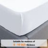 Lirex Fitted Sheet, Double Size 100% Egyptian Cotton 300 Thread Count Soft Breathable Fitted Sheet, White
