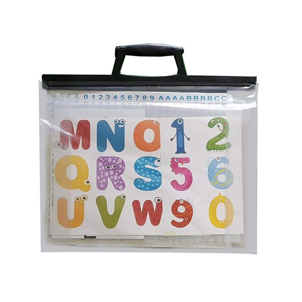 A4 Clear Art Work Carry CASE Portfolio Art File Folder School Holdall (A4)