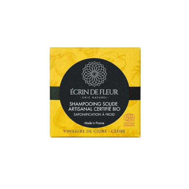 Écrin de Fleur - Bio Haarseife Apfelessig mit zedernholzöl, 1x55g