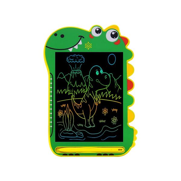 Punkin Tech LCD Writing Tablet for Kids, 8.5 Inch Colorful Screen Doodle Board, Toddler Educational Travel Toys for Age 3-12 Years Old, Toddler Doodle Board, School Supplies, Birthday, (Green), Small