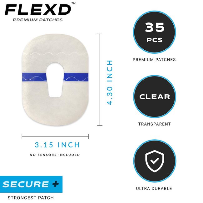 Flexd - Freestyle Adhesive Patches (30 Pcs) - Libre Adhesive Patch Covers  for CGM - Tan 