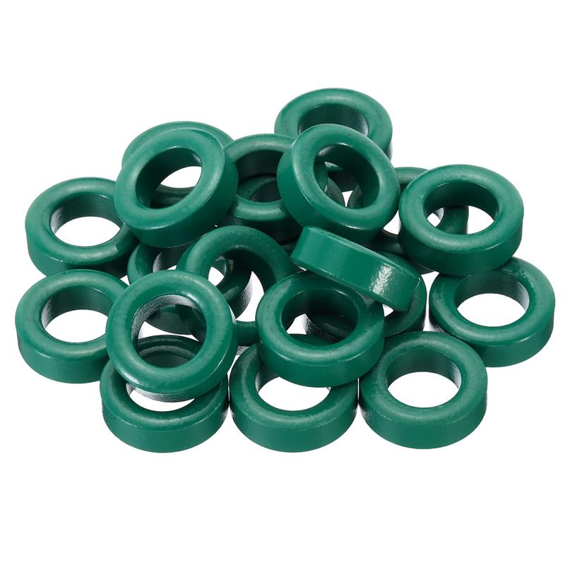 Produktbild von PATIKIL 50x Ferrit Toroid Kern – 20x10x7 Mm, Nickel-Zink, Grün, Für EMI/RFI Filter & Audiotrafos