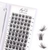 Individual Lashes 72 Cluster Lashes 3D False Eyelashes Natural Look D Curl Reusable Fluffy Individual Cluster Lashes Soft Eyelashes DIY Cluster Eyelash Extensions Mix 10-16MM-DM17