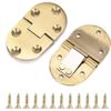 2 Pcs Solid Brass Hinges, Drop Front Desk Drawer Butt Hinge for Table Sewing