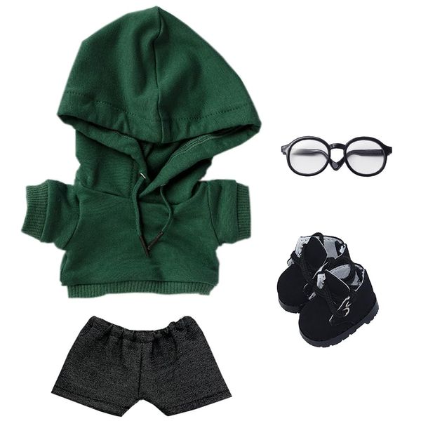 niannyyhouse 3.9 inches (10 cm), 5.9 inches (15 cm), 7.9 inches (20 cm), Clothes, Loose Fit, Hoodie, Jeans, Glasses, Shoes, Dress-up, Cotton Doll, Accessory (A6, 10cm)