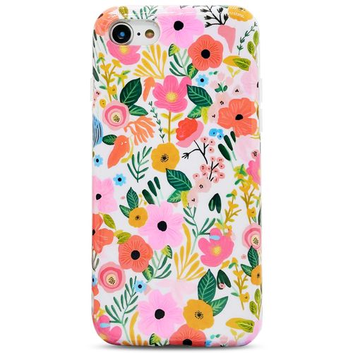 J.West iPod Touch 7/6/5 Case - Soft Shockproof Cute Floral Phone Protective Cover for Women, Garden Flower Pattern Design Slim Fit Anti-Scratch Case