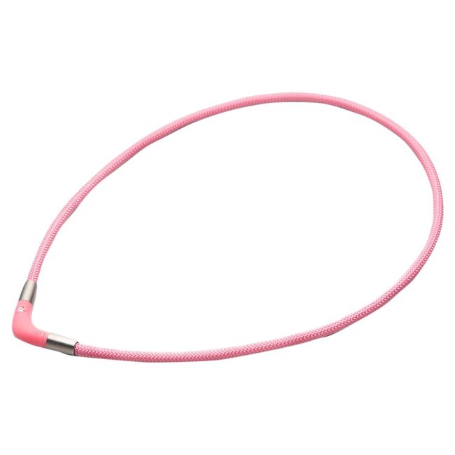 Phiten RAKUWA Magnetic Titanium V - Shaped Necklace, pink