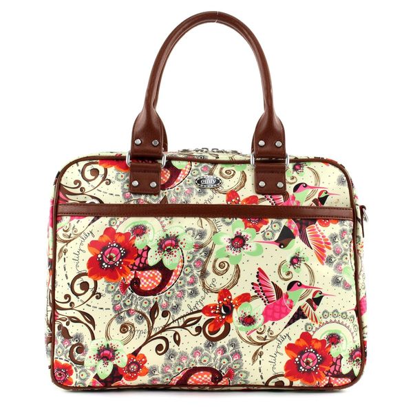 Oilily Tropical Birds Office Bag Cream-White