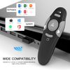 QUI Presentation Clicker Pointer, 328FT Wireless Presenter Remote PPT PowerPoint Clicker, 2.4GHz Presentation Pointer Slide Advancer for Mac, Laptop (Green Function Indicator Light)