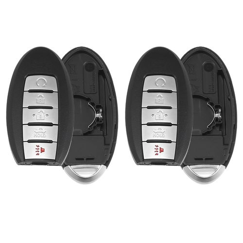 X AUTOHAUX 2pcs KR5S180144014 Car Key Fob Shell 5 Button Remote Control Key Case Shell Keyless Entry Housing Replacement for Nissan Altima Maxima 2013-2018