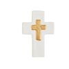 Mud Pie Ceramic and Gold Thick Cross; 6" x 4"
