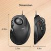 ELECOM DEFT Trackball Mouse, Wired, Finger Control, 8-Button Function with Smooth Tracking, Ergonomic Design, Windows11, macOS (M-DT2URBK)