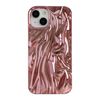 Caseative for iPhone 13 Case,Pleated Water Ripple Chrome Wave Pattern Soft Phone Case (Pink)