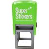 SuperStickers Smiley Face Pre-Inked Stamper in Green, 28mm