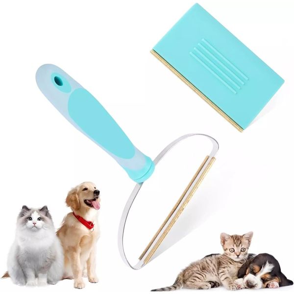 Pet Hair Remover Set Cat Dog Shedding Cleaner Tool Fur Removal from Carpet, Rug