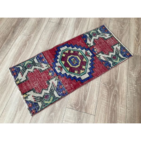 Doormat Rug, Boho Deco, Handmade Rug, Home Decor, Carpet, Wool Rug 1,4 x 2,1 ft