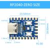 RP2040 Zero Development Board Binghe RP2040 Mini Zero, RP2040 PICO Module RP2040 Dual-core processor Multi-function GPIO pins 133MHz Cortex-M0+ core Supports C/C++/Micro Python