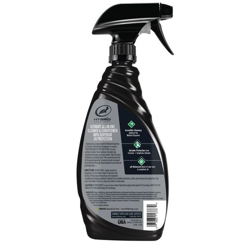 Turtle Wax 53787 Hybrid Solutions Ceramic Graphene Inside Job, Interior Car Cleaner and Protectant, Odor Eliminator, Works on Leather, Vinyl, Plastic, Rubber and More, 16 fl oz. (Pack of 1)