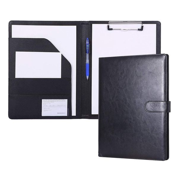 Clipboard Folder Leather Conference Pad Desk Pad Signature Folder A4 Document Folder Designed for Contract Signing Office Supplies Business Supplies